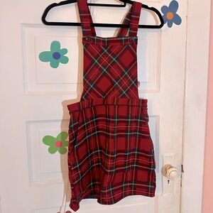Red Skirt Overall - Like New